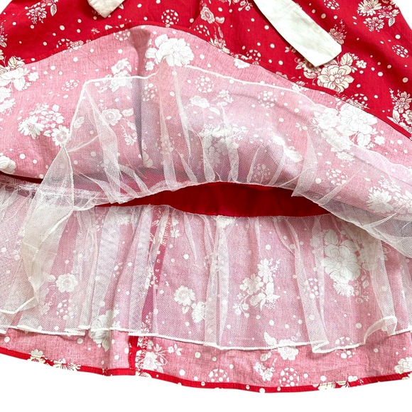 City Triangle Red Floral Print Dress‎ Sweetheart Sundress Party Summer - Picture 10 of 14